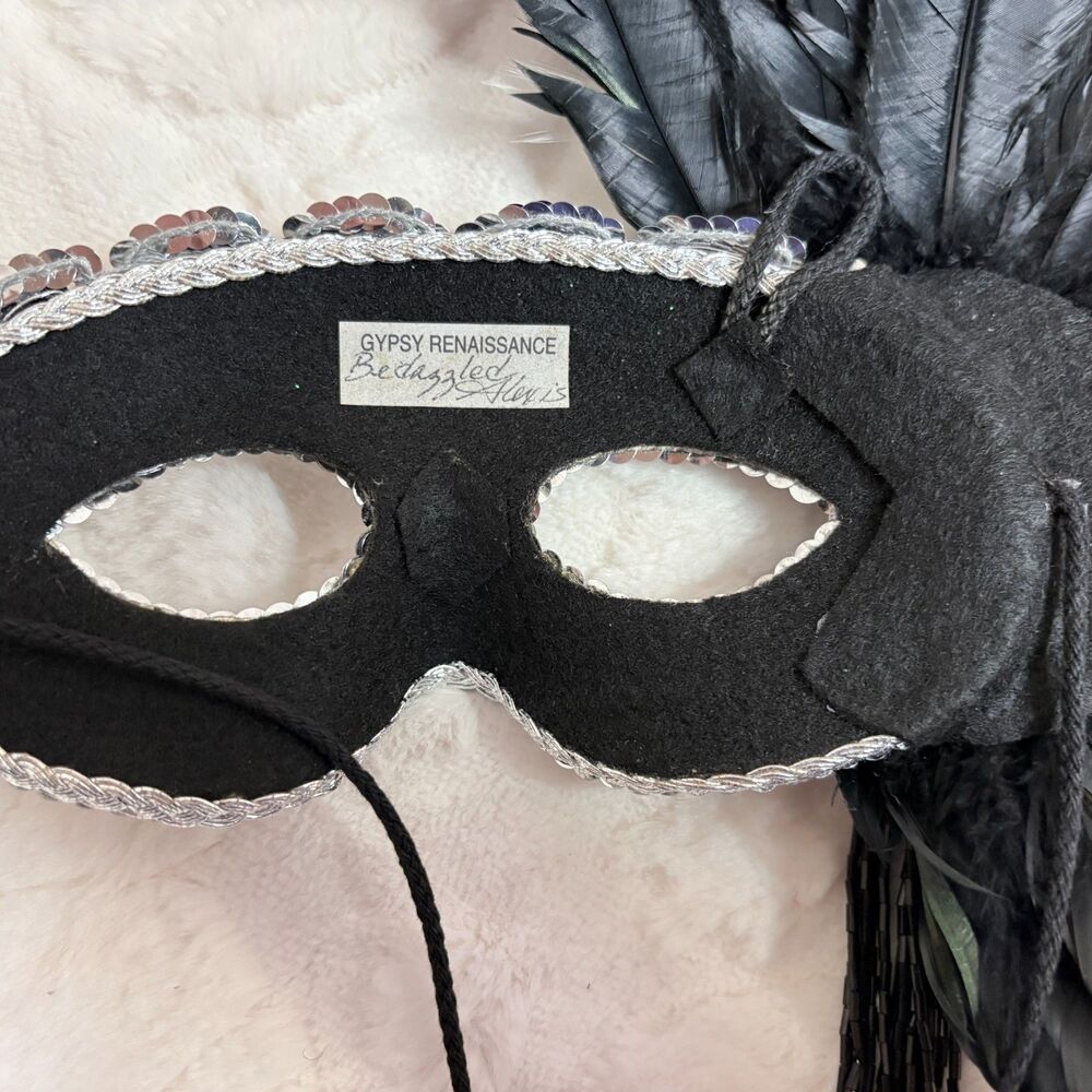 Handmade Designer Masquerade Mask| Gypsy Renaissance Wearable Art - Picture 7 of 14
